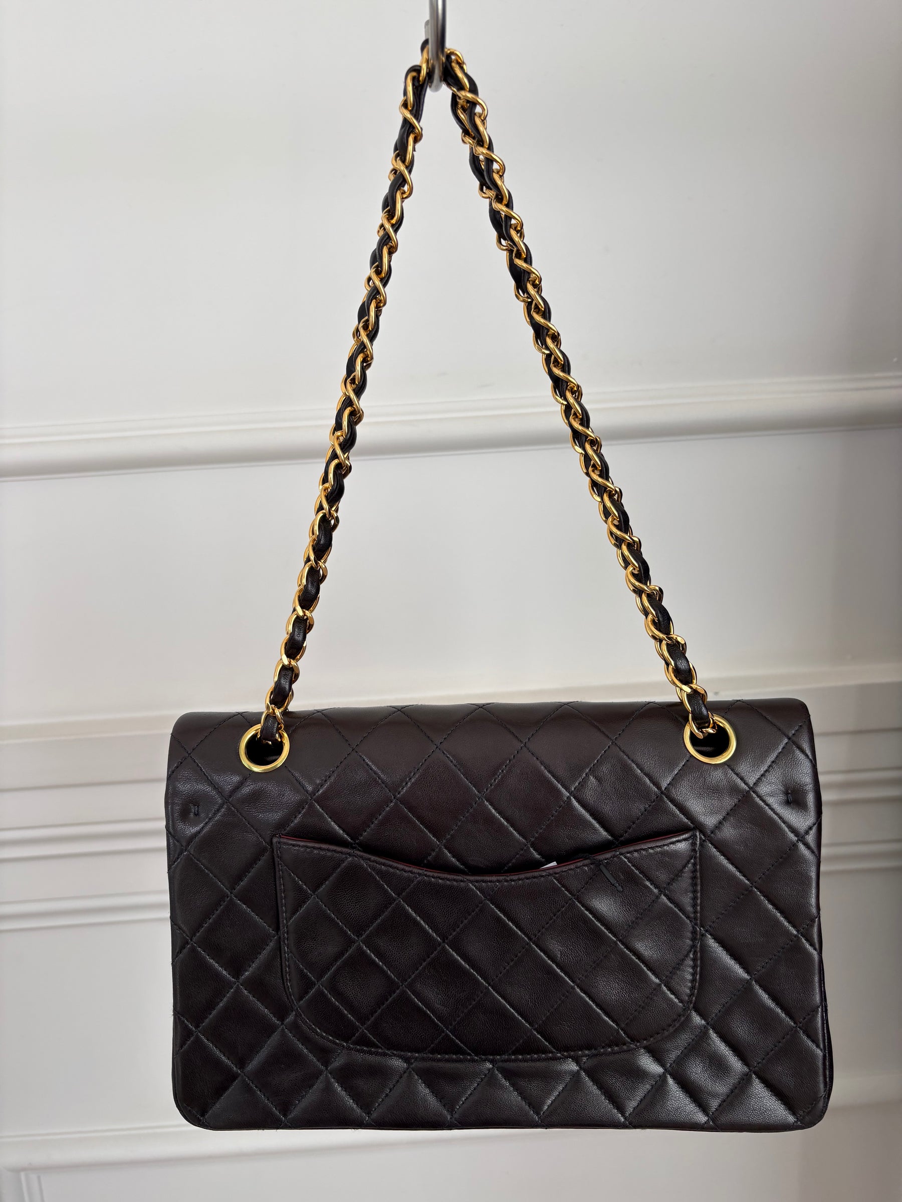 Chanel Dark Brown Lambskin Leather Medium Classic Flap