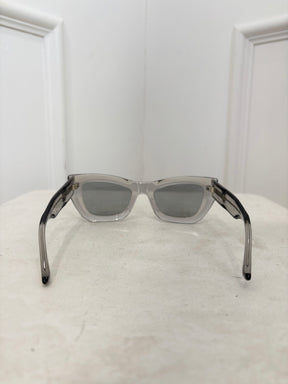 Bottega Veneta Grey Acetate Cat Eye Sunglasses