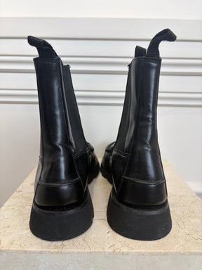 Hereu Black Leather Chelsea Boots, 39