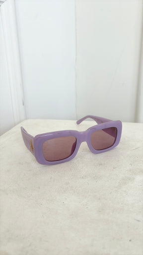 THE ATTICO x Linda Farrow Lilac Rectangle Sunglasses