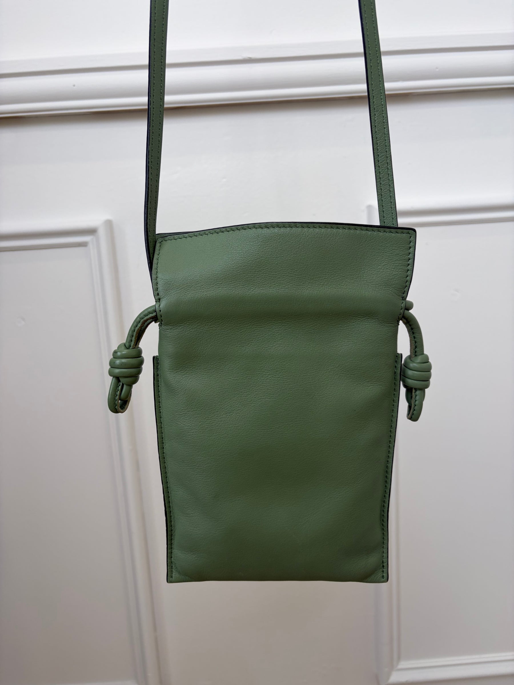 Loewe Green Leather Cross Body Pouch