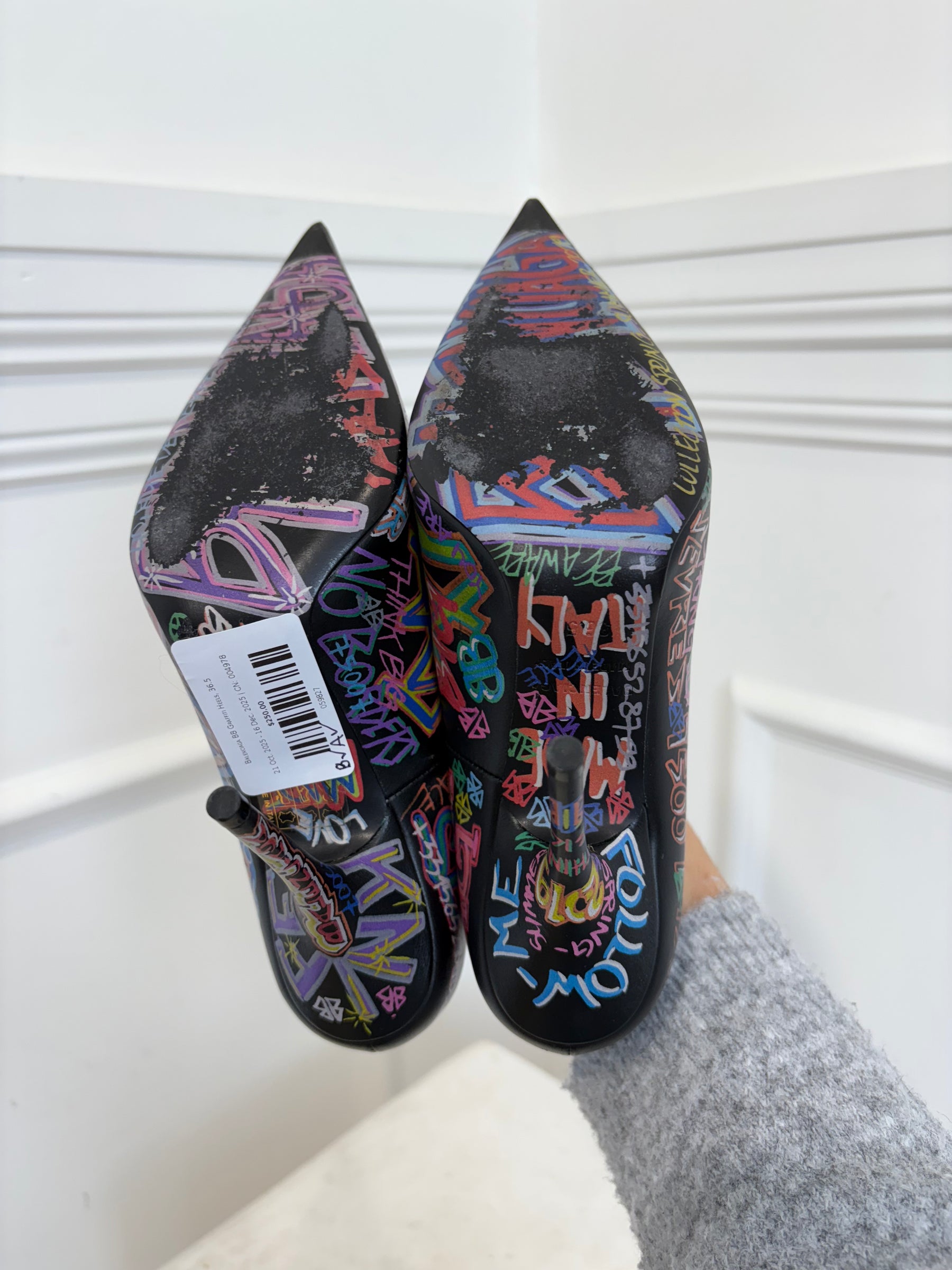 Balenciaga BB Graffiti Heels, 36.5