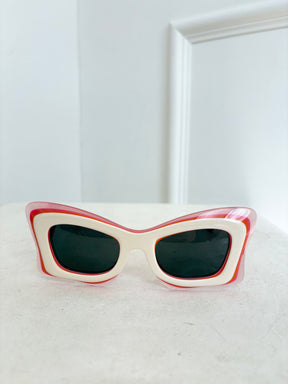 Loewe Paula's Ibiza Square Pink White Sunglasses Wide Fit