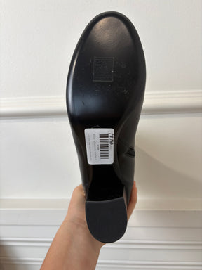 Chanel Black Leather Heeled Ankle Boots, 41 C