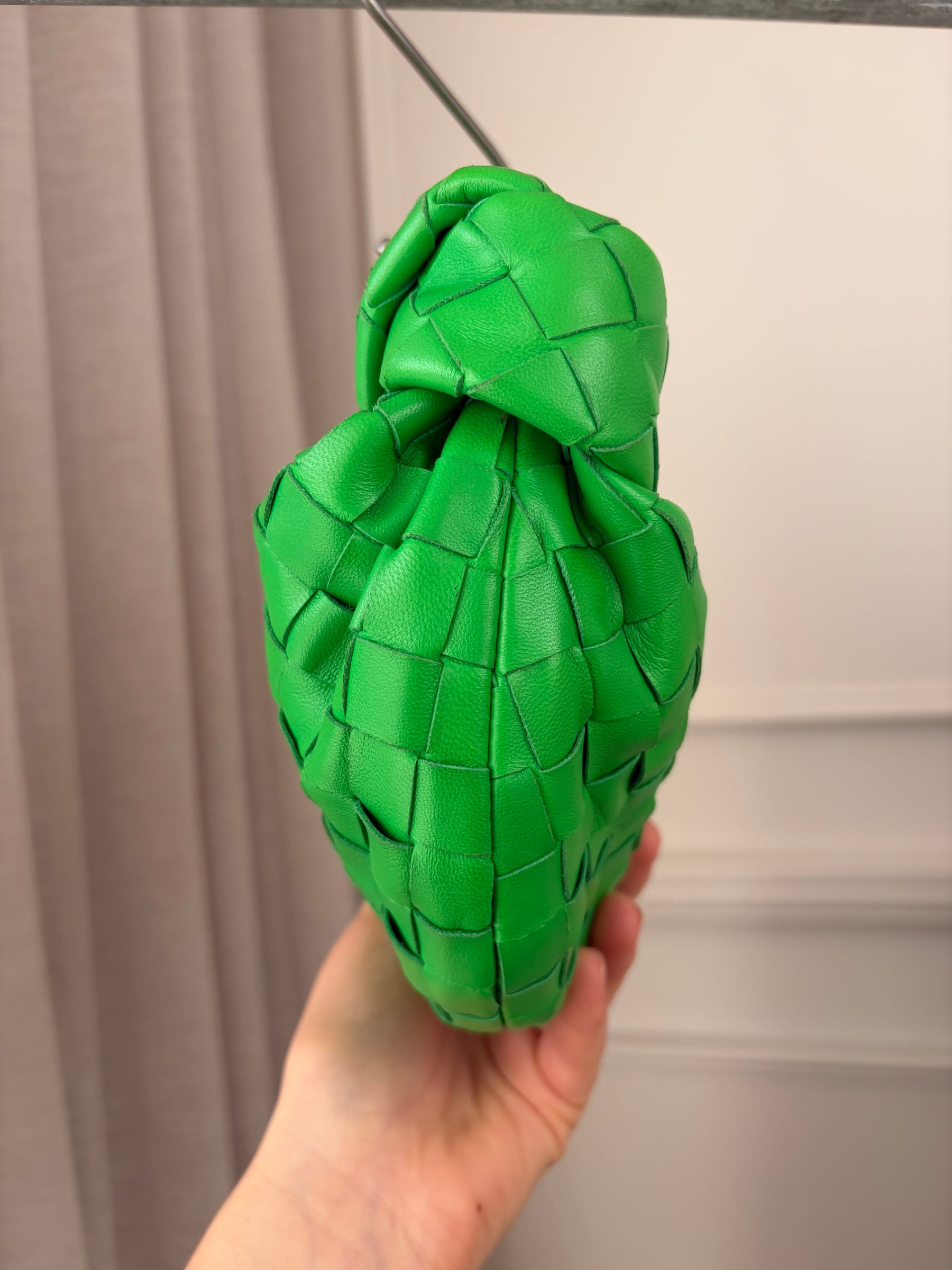 Bottega Veneta Parakeet Green Intrecciato Leather Mini Jodie Bag