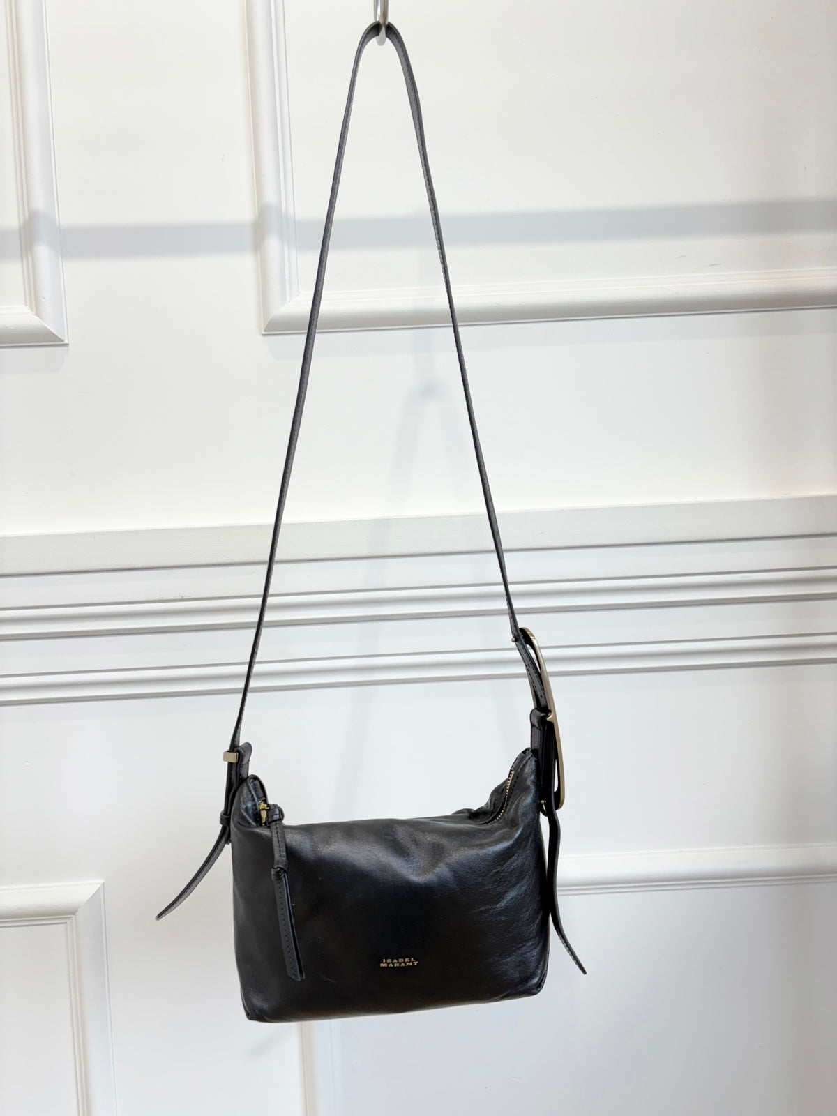 Isabel Marant Black Soft Leather Crossbody Bag