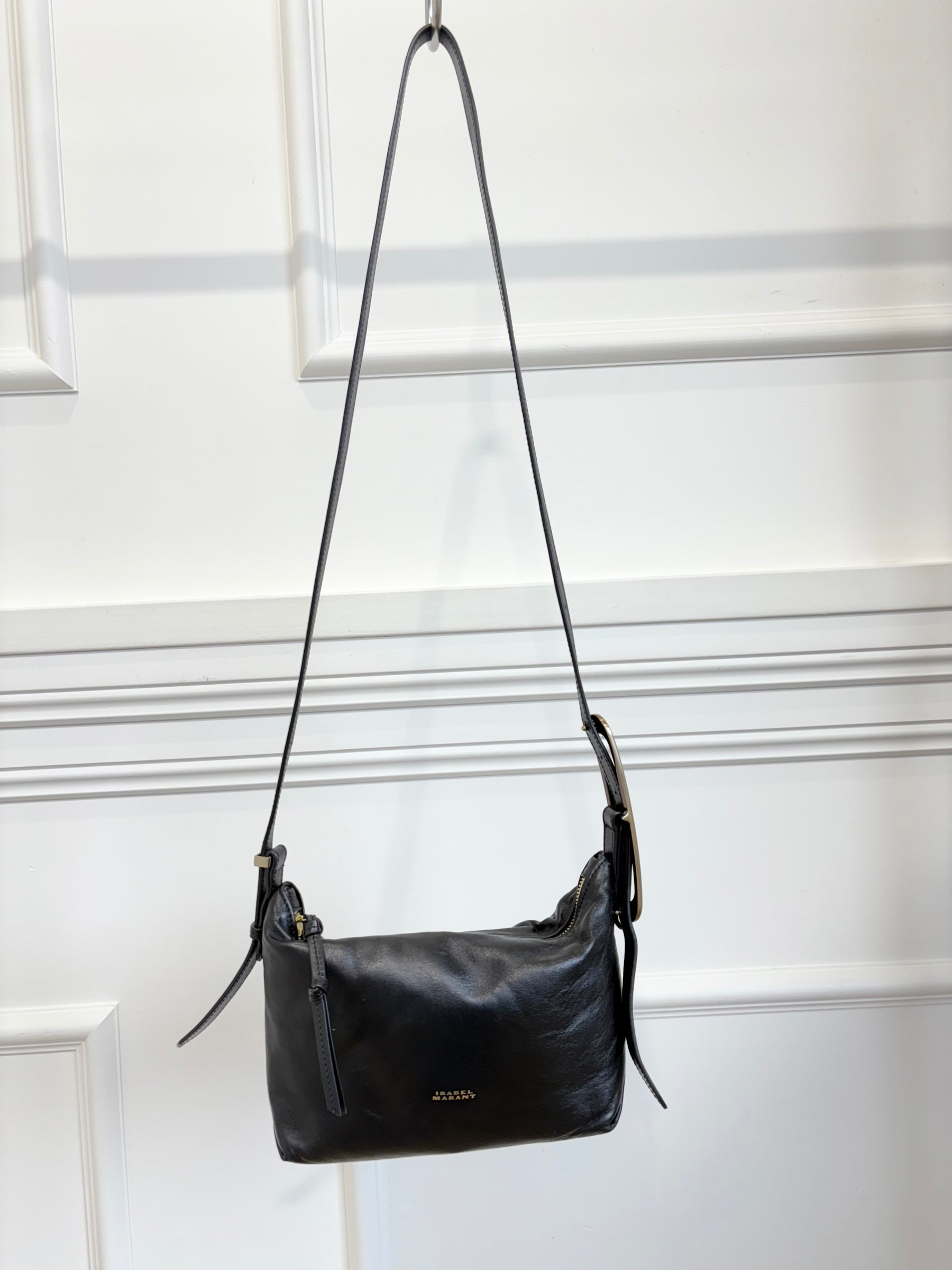 Isabel Marant Black Soft Leather Crossbody Bag