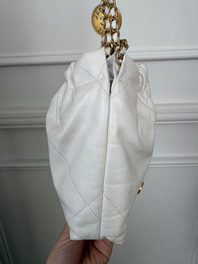 Chanel 22 Mini Hobo Bag In White