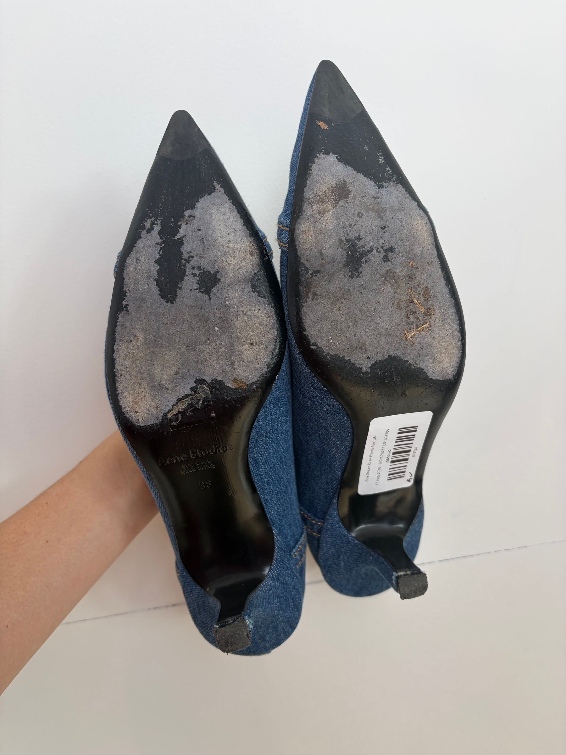 Acne Studios Denim Pointed Pump, 38