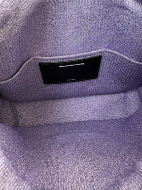 Alexander Wang Lilac Lurex Ribbed Top Handle Bag