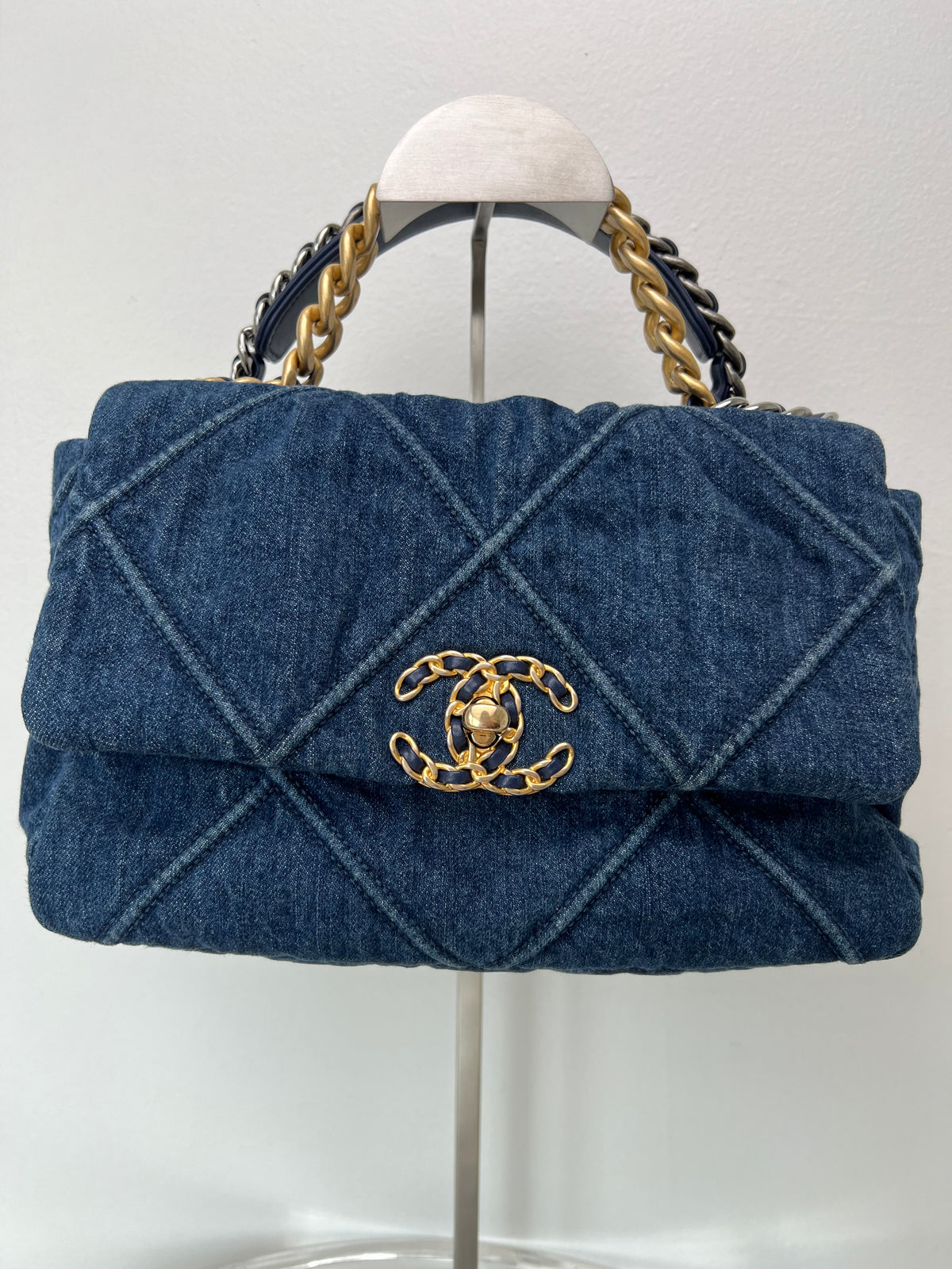 Chanel 19 Blue Denim Small Bag
