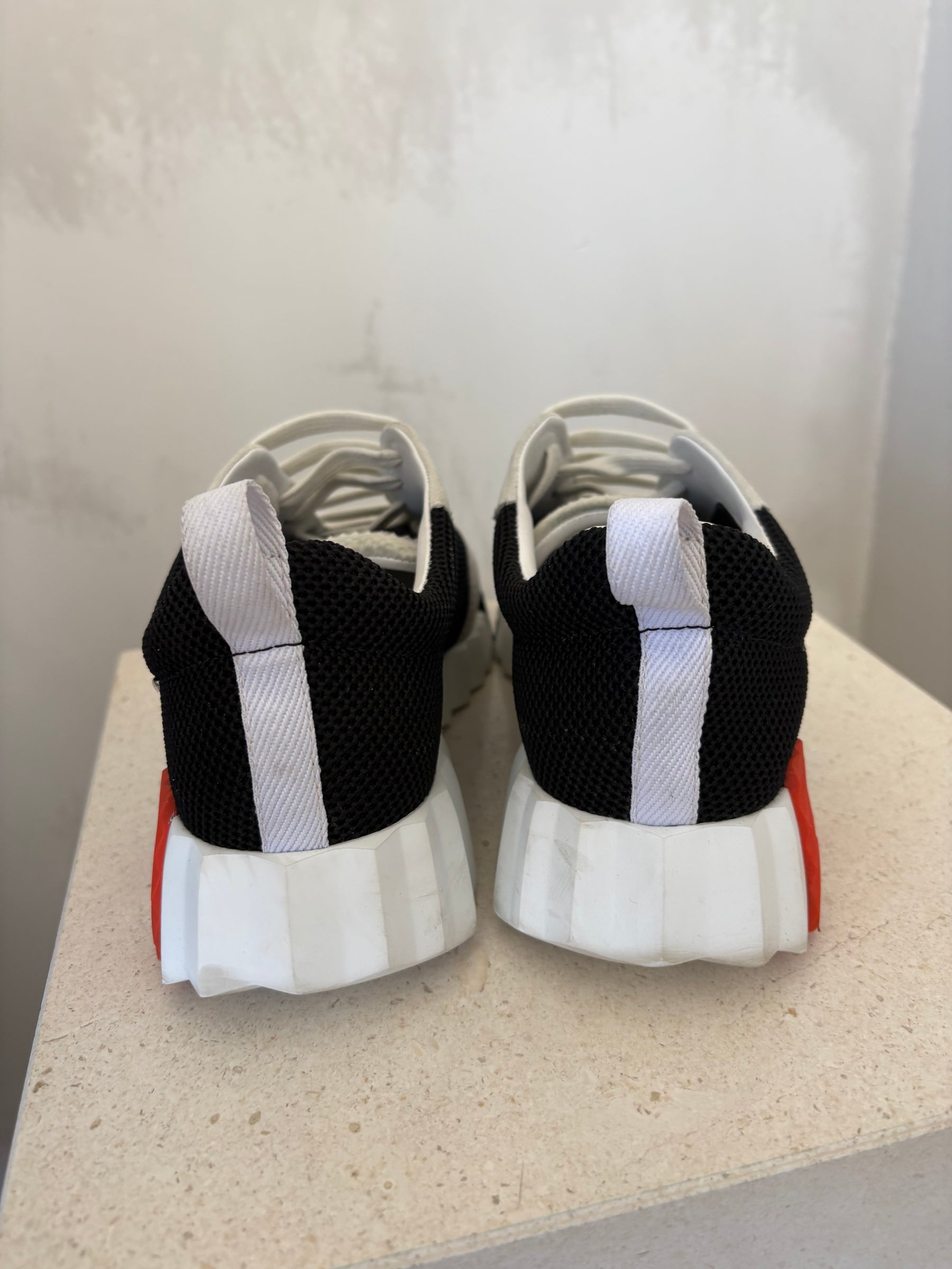 Hermès Black and White Bouncing Sneaker, 39