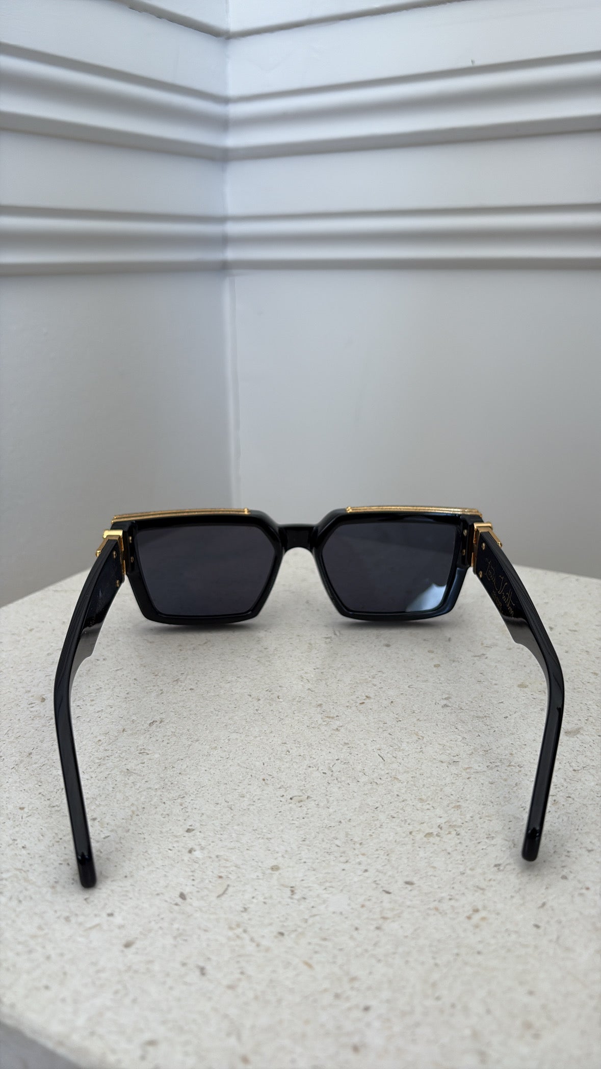 Louis Vuitton Black and Gold Millionaire Sunglasses