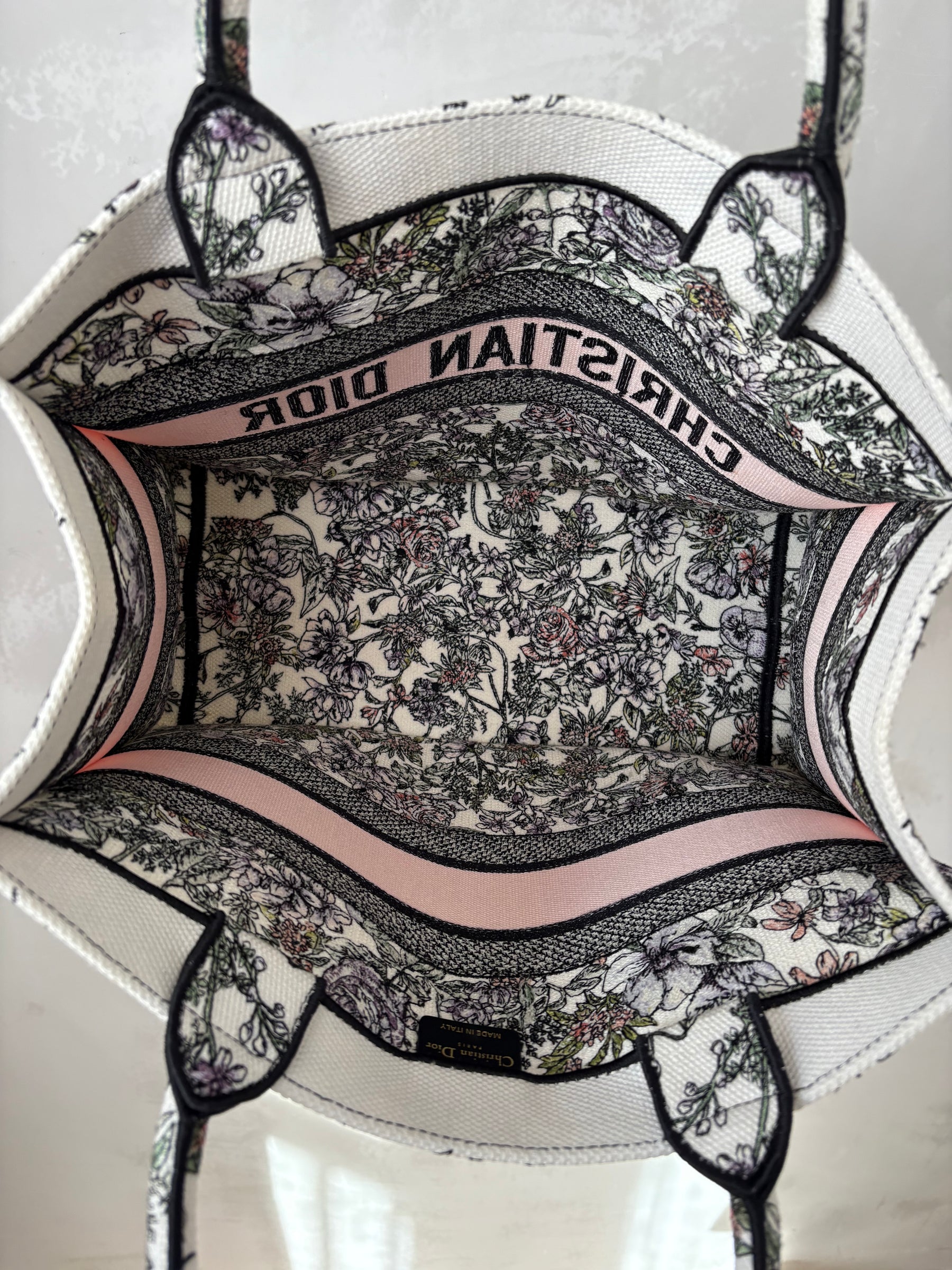 Dior Multicolour Embroidered Canvas Book Tote Medium