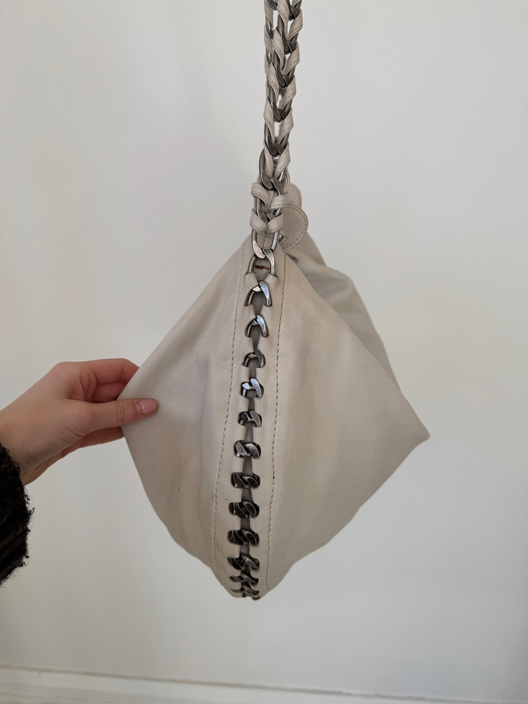 Chanel Calfskin Modern Chain Hobo White handbag, 2006