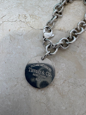 Tiffany & Co. Sterling Silver Logo Chain Bracelet