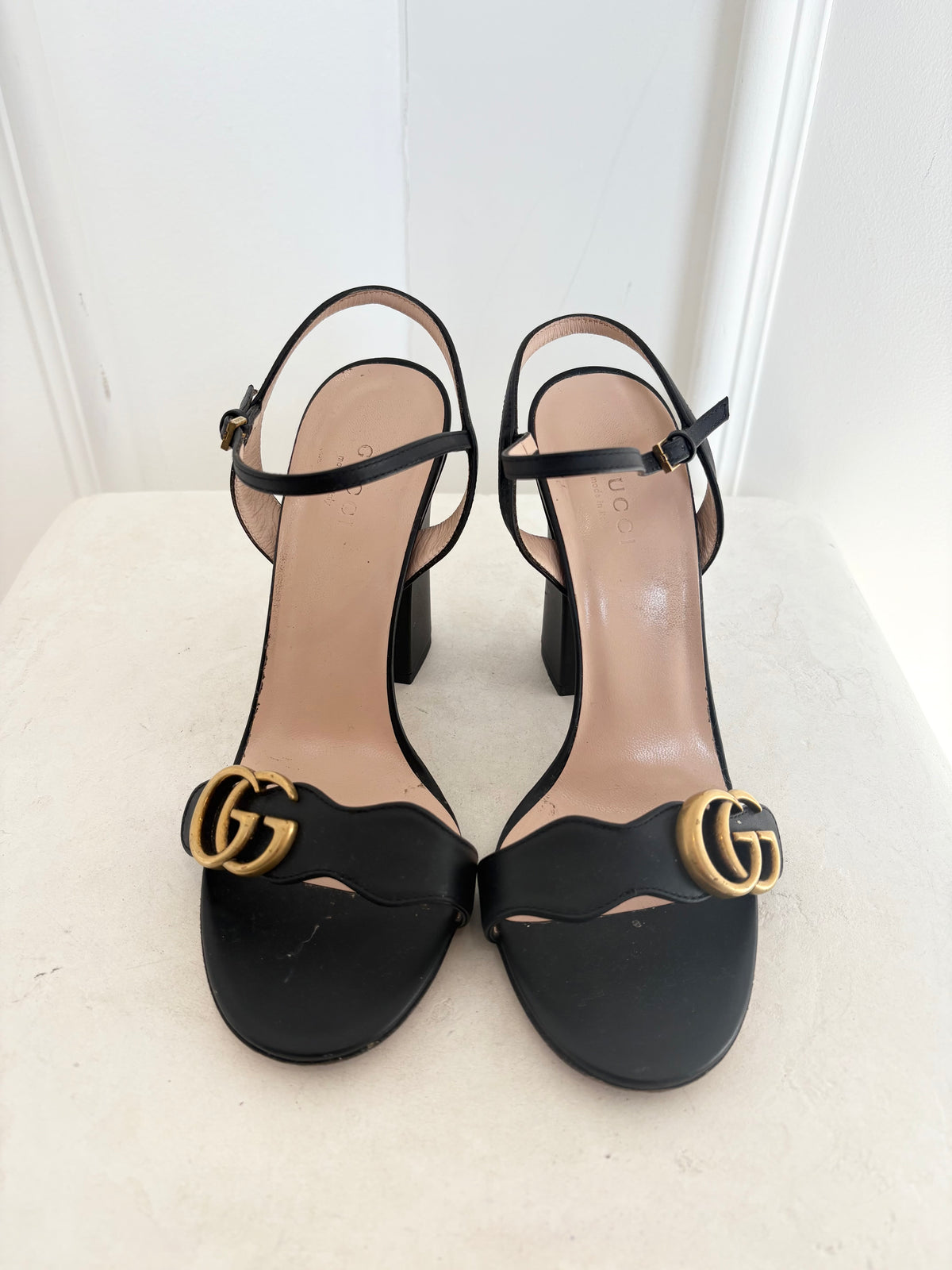 Gucci Marmont Sandals Black, 37.5