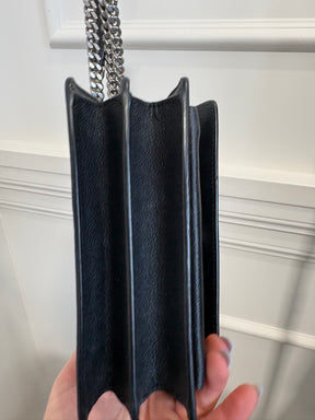 Saint Laurent Small Sunset Bag Black Grained Leather