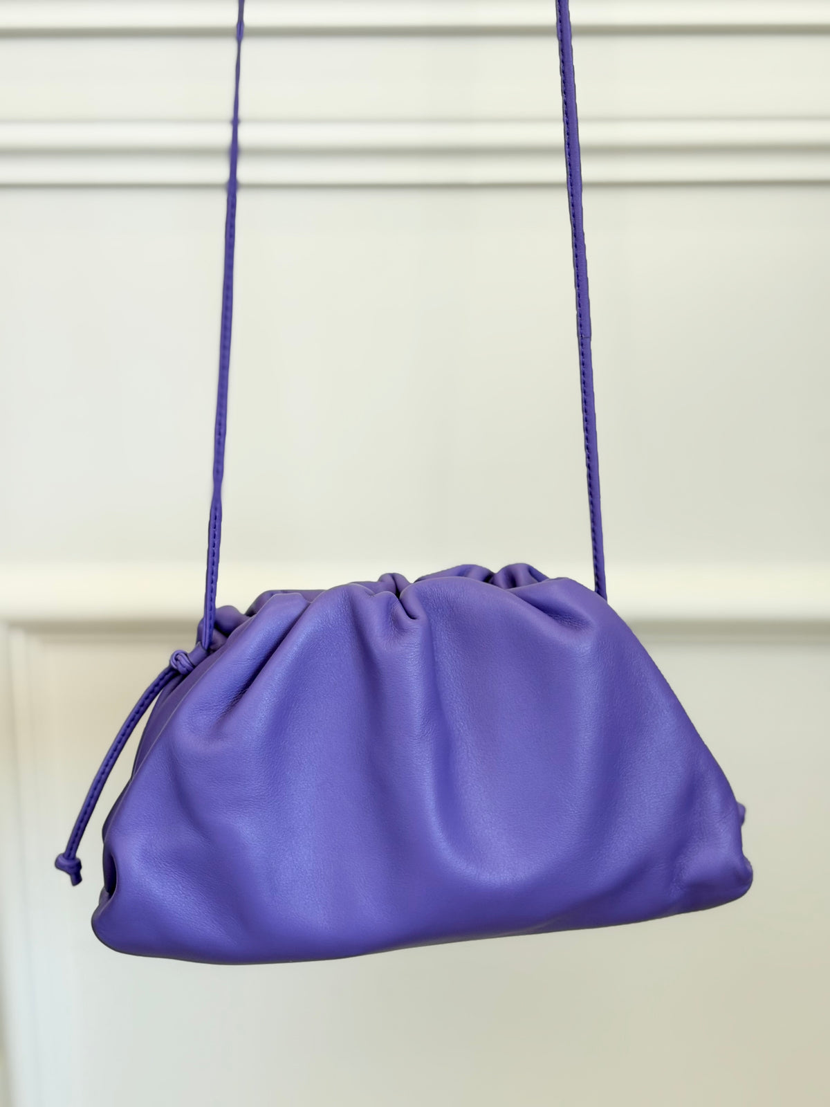 Bottega Veneta Purple Leather Mini Pouch Bag