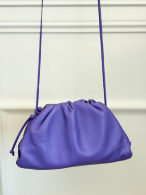 Bottega Veneta Purple Leather Mini Pouch Bag