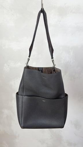Celine Sangle Bucket Bag Charcoal