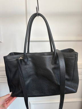 Chanel Black Caviar Leather Executive Cerf Tote