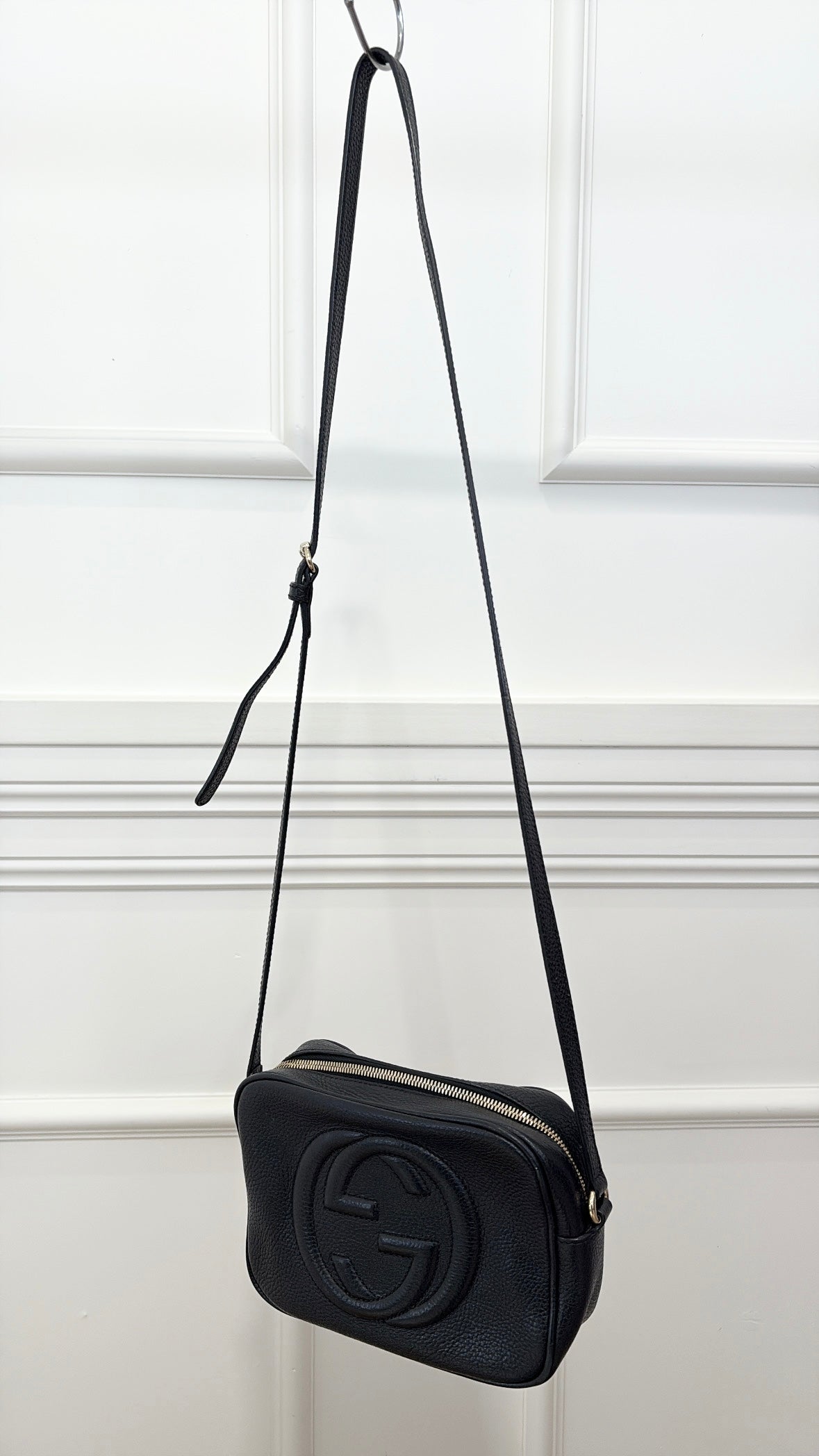 Gucci Black Grained Leather Soho Disco Bag
