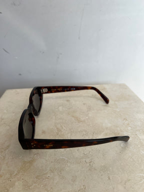 Celine Tortoiseshell Oval Sunglasses