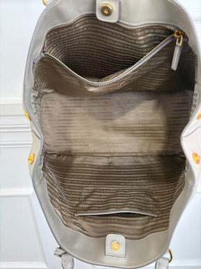 Prada Stone Saffiano Leather Tote