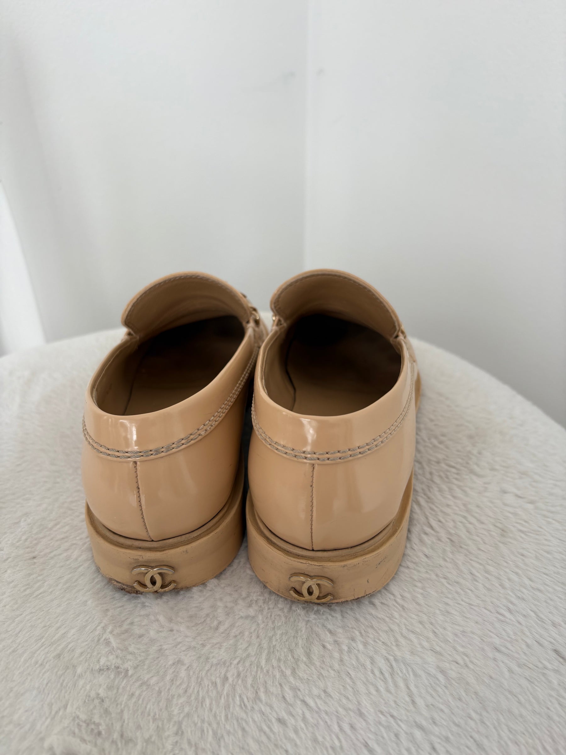 Chanel Interlocking CC Logo Loafers, 39 C