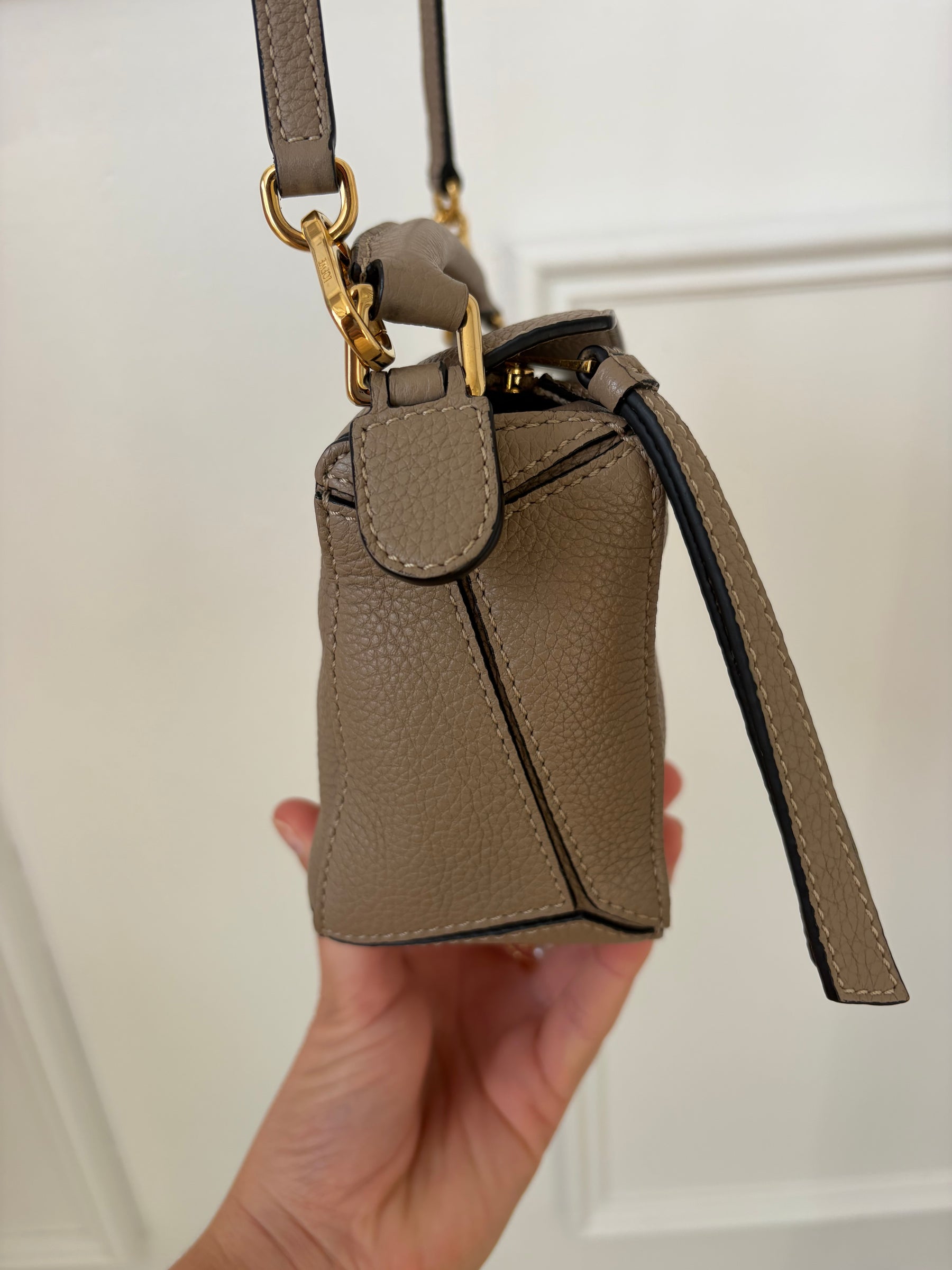 Loewe Mini Puzzle Bag In Sand