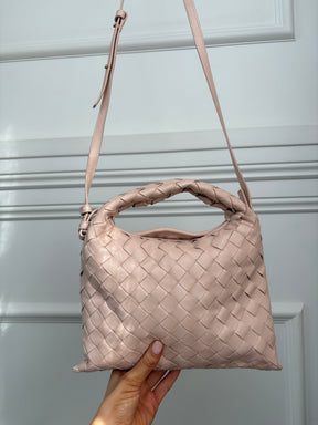 Bottega Veneta Pale Pink Mini Hop Bag