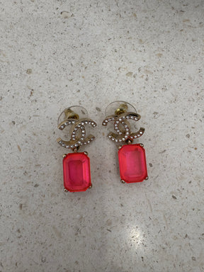 Chanel Coco Crush Pink Drop Earrings