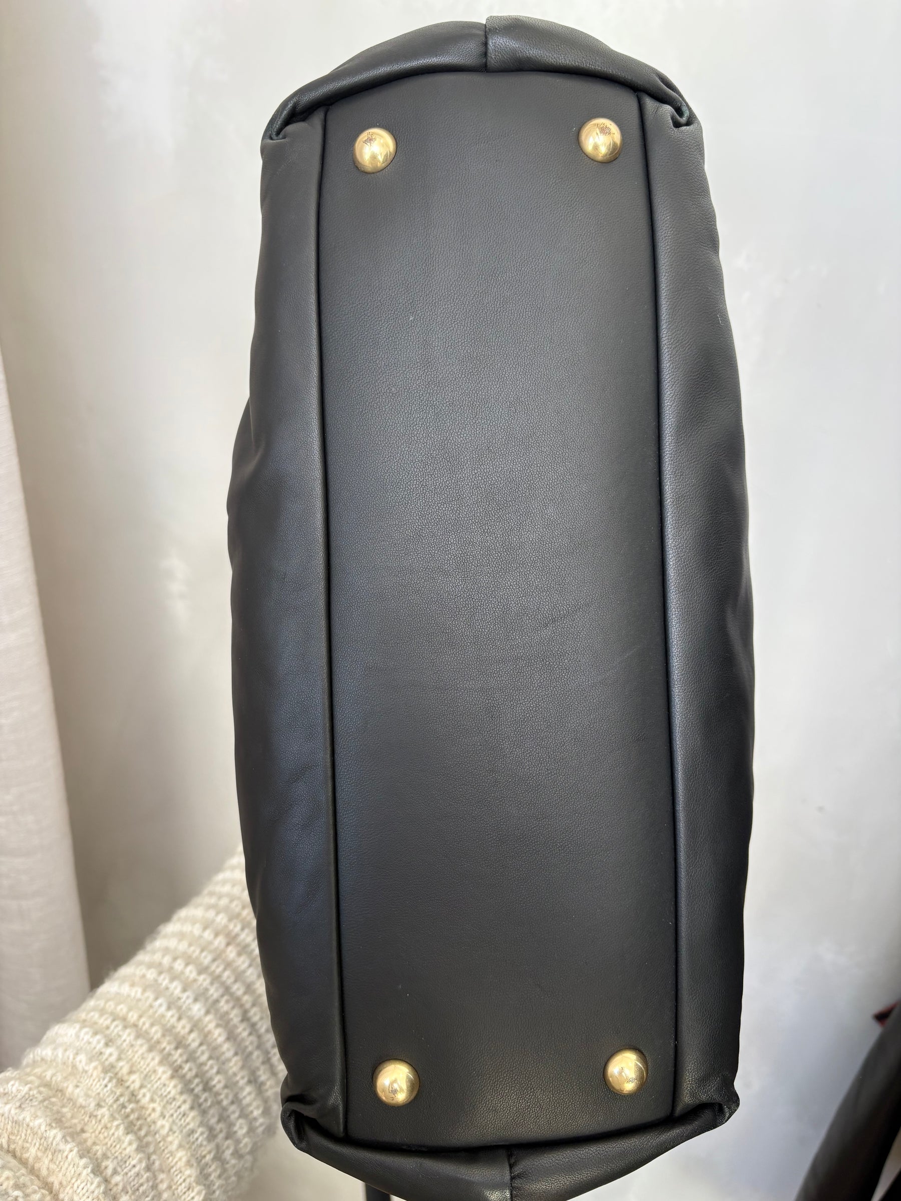 Maison Margiela Black Leather Glam Slam Shopper Tote