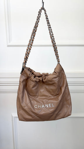 Chanel 22 Brown Leather Small Shoulder Bag