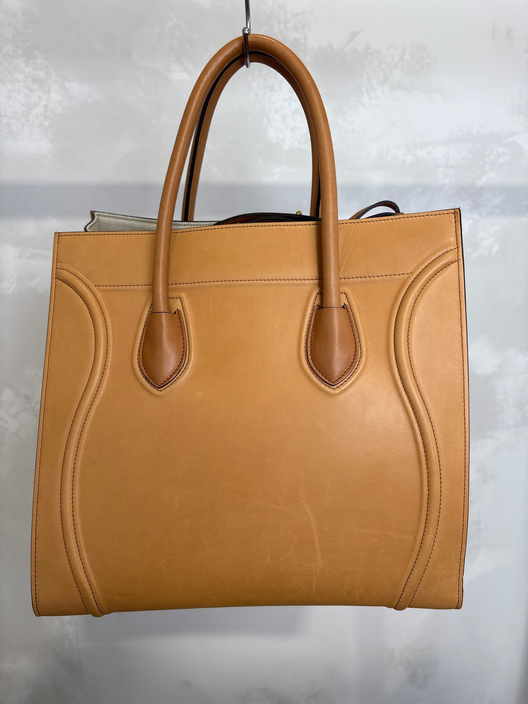 Céline Tan Leather Phantom Luggage Tote