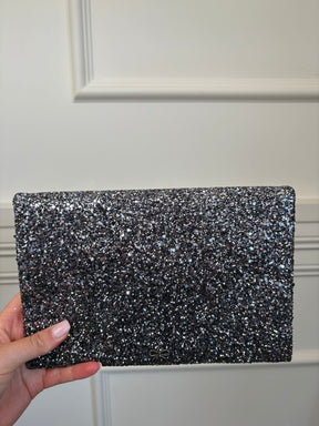 Anya Hindmarch Pewter Glitter Pouch