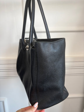 Chanel Black Caviar Leather Executive Cerf Tote