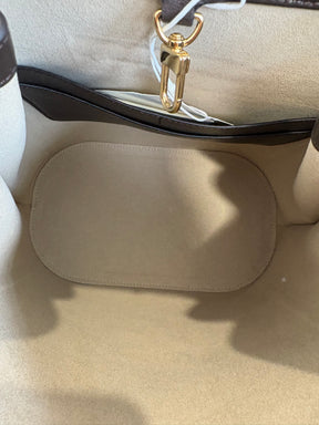 Totême Chocolate Brown Leather Belted Bucket Bag