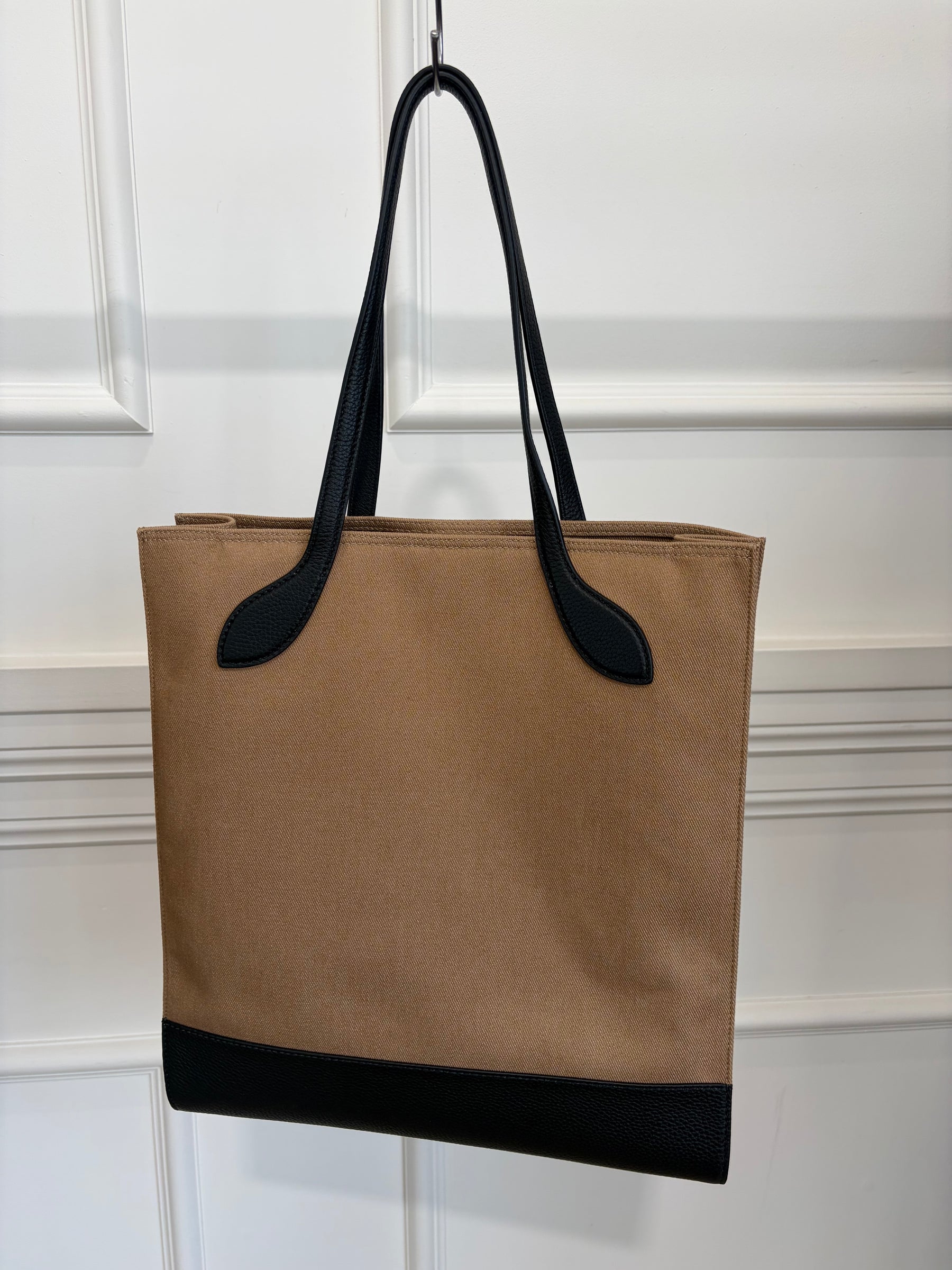 Bally Canvas Leather Tote In Camel