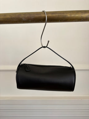 The Row Black Leather Round 90's Bag