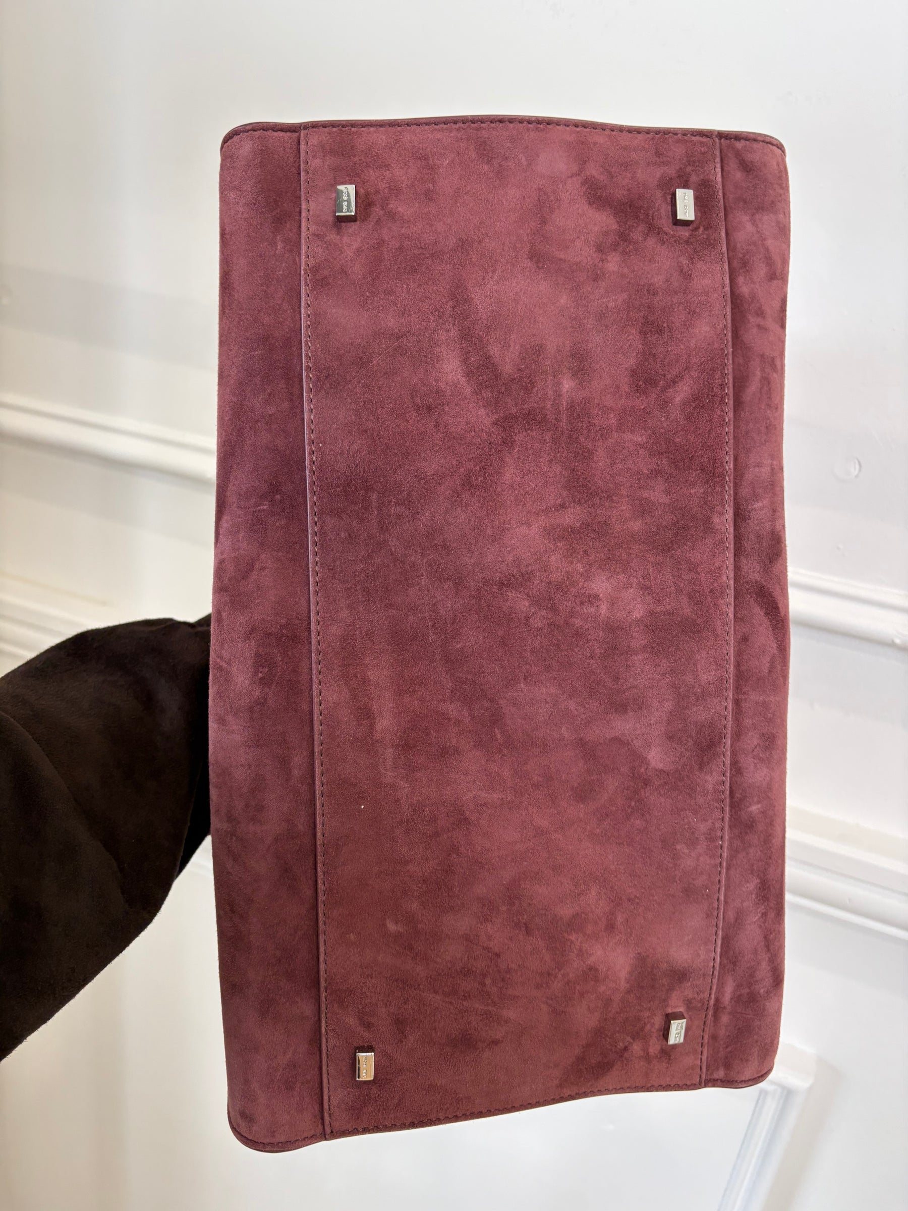 The Row Light Burgundy Suede Soft Margaux 15