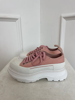 Alexander McQueen Pink Canvas Chunky Sneaker, 35.5 D