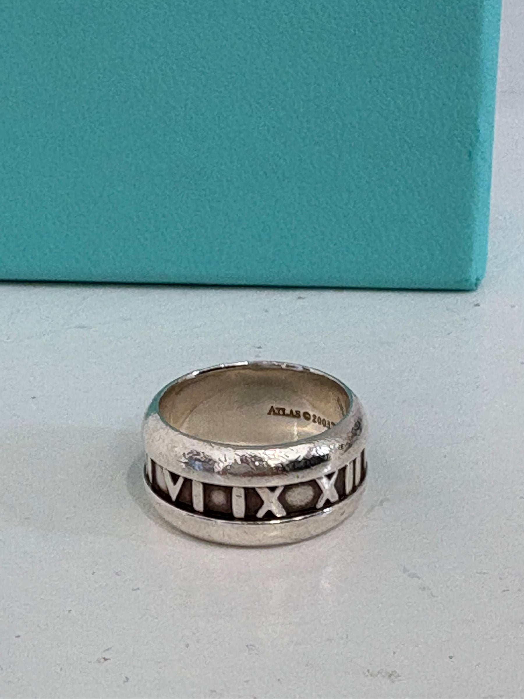 Tiffany & Co. Sterling Silver Atlas Ring, 50
