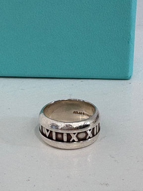 Tiffany & Co. Sterling Silver Atlas Ring, 50