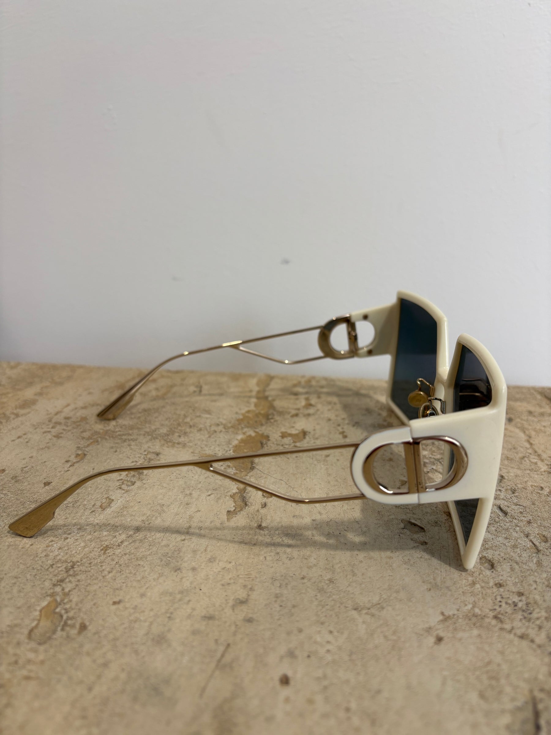 Dior Cream Oversized Square Sunglasses