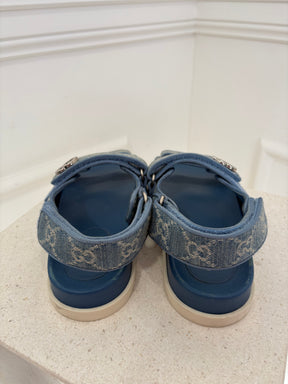 Gucci GG Denim Sandals, 36