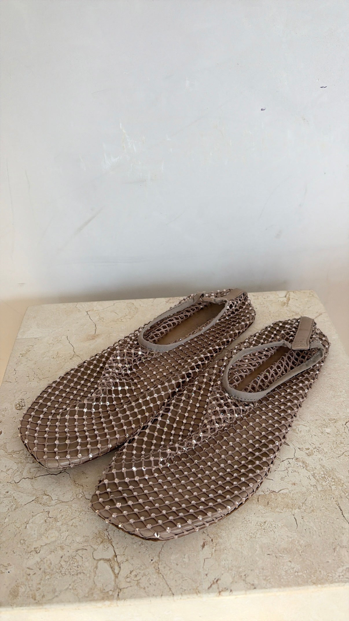 Christopher Esber Minette Mesh Flats Flats In Shell, 39