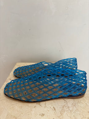 The Row Blue PVC Mara Net Sandals, 39