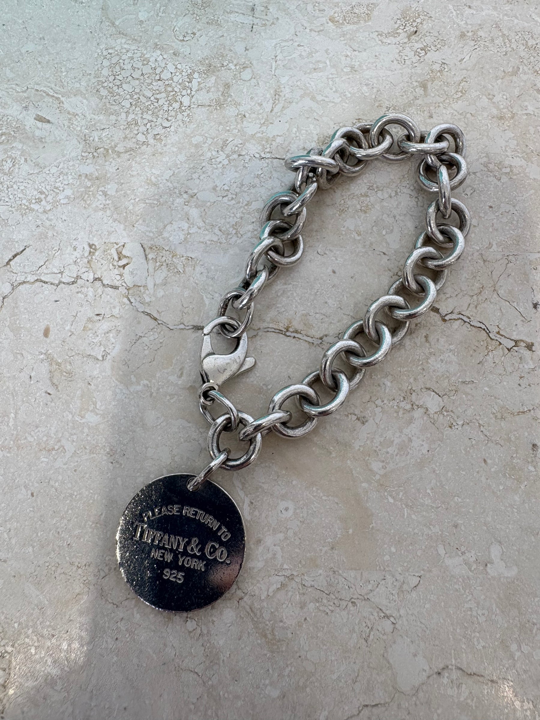 Tiffany & Co. Sterling Silver Logo Chain Bracelet